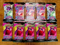 X10 Pokemon TCG Fusion Strike Sleeved Booster Pack Sealed Packs - Image 1