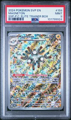 2024 POKEMON SVP EN-SV BLACK STAR PROMO #159 MAGNETON PSA 9 - Image 1