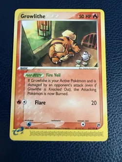 Pokemon TCG Growlithe EX Sandstorm Card 65/100 NM/Mint - Image 1
