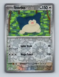 Snorlax 136 2024 Pokemon Surging Sparks Reverse Holo Card NM+ (a) - Image 1