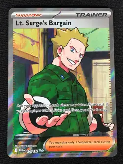 Pokemon Lt. Surge's Bargain 170/132 Ultra Rare Holo (NM) - Image 1