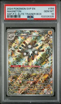 PSA 10 GEM MINT Magneton Pokemon Center ETB Promo SVP 159 SV Surging Sparks - Image 1