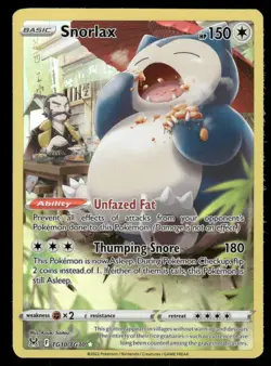 Pokemon Cards Snorlax TG10/TG30 Lost Origin Trainer Gallery Holo NM - Image 1