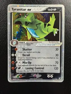 Pokemon TCG Tyranitar ex 111/115 Unseen Forces Holo MP - Image 1