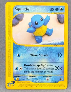 NM Squirtle 131/165 Expedition Base Set Pokemon Yuka Morii - Image 1