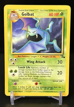 Pokemon - Golbat - 34/62 - Fossil - HEAVY PLAY - Image 1