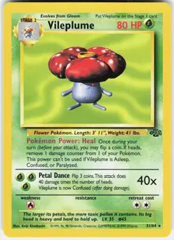 Vileplume 31/64 Rare Jungle Pokemon Unlimited NM/M - Image 1