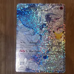 Pokemon Reshiram Full Art Holo 113/114 Celebrations Classic 130 HP Outrage - Image 2