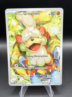 Pokemon Hisuian Growlithe 181/167 SV06 Twilight Masquerade Full Art Holo English - Image 1