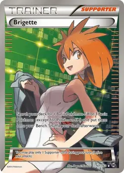Brigette Pokemon Trainer Full Art Holo XY - BREAKthrough Ultra Rare 161/162 - MP - Image 1