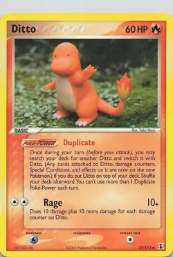 Pokemon TCG Ditto (Charmander) 37/113 EX Delta Species Yuka Morii - Image 1