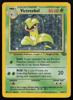 Victreebel 14/64 Unlimited Holo Rare Jungle Pokemon English HP - Image 1