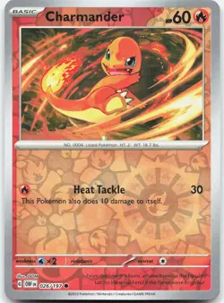 Charmander 026/197 Common Obsidian Flames Pokemon Reverse Holo Near Mint - Image 1