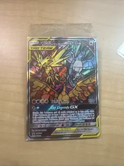 2019 Pokemon Moltres Zapdos Articuno GX #SM210 Stained Glass Promo Sealed - Image 1