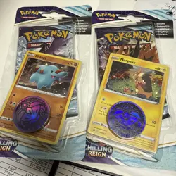 Pokemon TCG CHILLING REIGN MORPEKO & PHANPY Checklane Sealed Booster Packs Both - Image 1