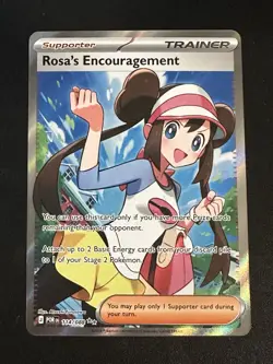 Rosa's Encouragement 114/088 Pokemon Perfect Order Ultra Rare Full Art Holo NM - Image 1