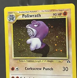 Pokemon TCG Poliwrath 9/75 Neo Discovery Holo - Image 1