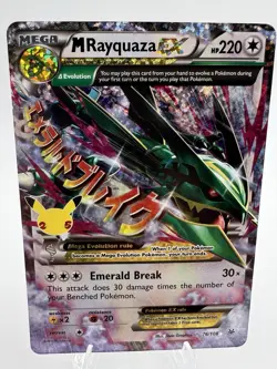 Pokemon M Rayquaza EX Holo Celebrations: Classic Collection 76/108 NM - Image 1