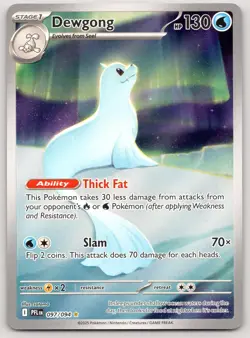 Dewgong 097/094 Illustration Rare Phantasmal Flames Pokemon Holo 2025 NM - Image 1