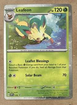 Leafeon Cosmos Holo SWIRL! Scarlet & Violet Black Star Promo 170 Pokemon TCG - Image 2