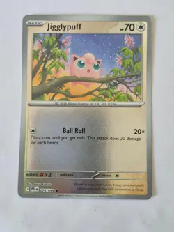 Jigglypuff 076/094 Common Phantasmal Flames Pokemon Reverse Holo Near Mint - Image 1