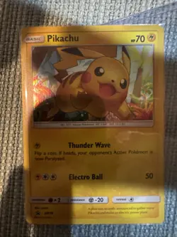Pikachu Holo Promo SM76 2017 Pokemon Black Star LP - Image 1