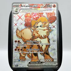 Arcanine ex 224/198 Ultra Rare Scarlet & Violet Pokemon Card NM 2023 Collectible - Image 1