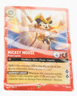 Mickey Mouse Pirate Captain Lorcana 18/P2 Promo Sealed - Image 1