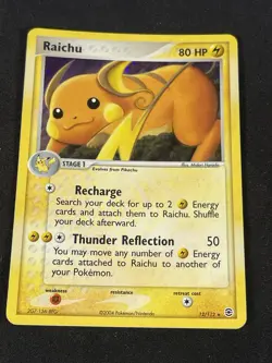 Pokemon Card Raichu 12/112 Holo EX Red Fire Green Leaf - Image 1