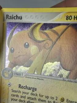 Pokemon Card Raichu 12/112 Holo EX Red Fire Green Leaf - Image 4
