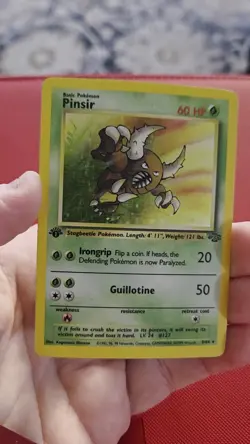 Pokemon 1st Edition Pinsir 9/64 Jungle TCG Rare Holo Card 1999 WOTC - Image 2
