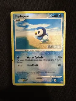 Piplup 71/100 Platinum Stamped Burger King Promo DMG Pokemon Card - Image 1