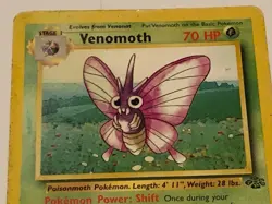 Venomoth - Jungle 29/64 - Non-Holo (Rare) Pokemon Card 1999 - Image 2