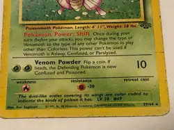 Venomoth - Jungle 29/64 - Non-Holo (Rare) Pokemon Card 1999 - Image 3
