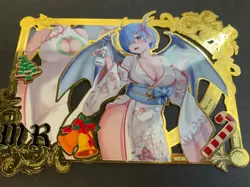 Goddess Story Gold METAL Card - Maiden Party - Serial Number #/200! Rem Anime - Image 2