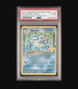 2021 Pokemon Celebrations Blastoise-Holo Classic Collection 2/102 PSA 9 Mint - Image 1