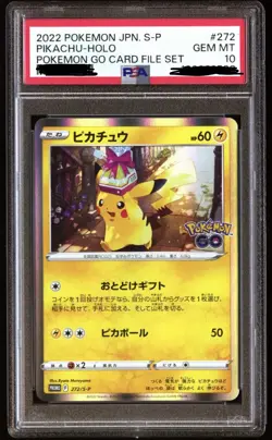 PSA 10 Pikachu Holo 272 Pokemon S Promo Japanese 2022 Go Card File Set - Image 1