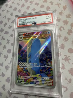 Pokemon TCG Wailord 162/159 Journey Together Illustration Rare Card PSA 9 - Image 1