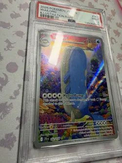 Pokemon TCG Wailord 162/159 Journey Together Illustration Rare Card PSA 9 - Image 2