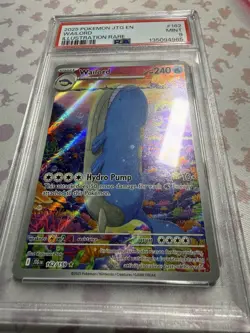 Pokemon TCG Wailord 162/159 Journey Together Illustration Rare Card PSA 9 - Image 3