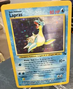 Lapras 10/62 Fossil Holo Pokemon🔥 sweet card! 🔥 - Image 1