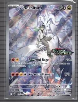 Pokemon TCG Reshiram Card N's Journey Together 167/159 Near Mint Condition - Image 1