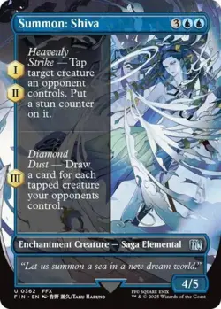 ~ Summon: Shiva (Borderless) ~ NM Foil ~ UB: FINAL FANTASY ~ MTG ~ - Image 1