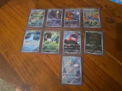9x Japanese Pokemon TCG mixed card lot assorted sets art rares - Image 1