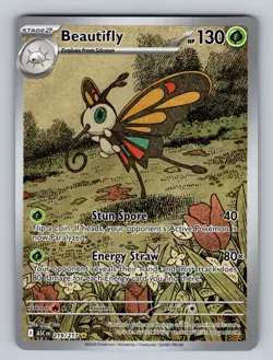 Beautifly Illustration Rare Pokemon Trading Card Game Ascended Heroes 219/217 NM - Image 1