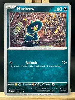 Murkrow Tomokazu Komiya Pokemon Trading Card Game ME02: Phantasmal Flames 057/09 - Image 1