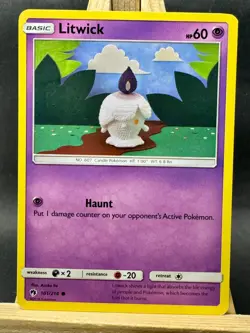 Litwick Asako Ito Pokemon Trading Card Game SM - Lost Thunder 101/214 NM - Image 1