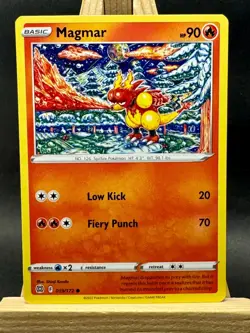 Magmar Shinji Kanda Pokemon Trading Card Game SWSH09: Brilliant Stars 019/172 NM - Image 1