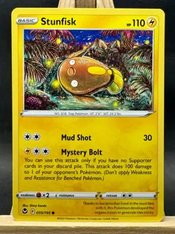 Stunfisk Shinji Kanda Pokemon Trading Card Game SWSH12 Silver Tempest 055/195 NM - Image 1