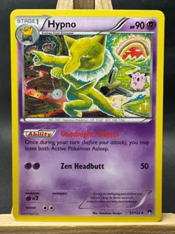Hypno Rare Tomokazu Komiya Pokemon Trading Card Game XY - BREAKpoint 51/122 NM - Image 1